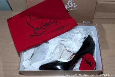 Christian Louboutin Pigalle 100MM (shoes in the box). Dust bag and heels tips bag