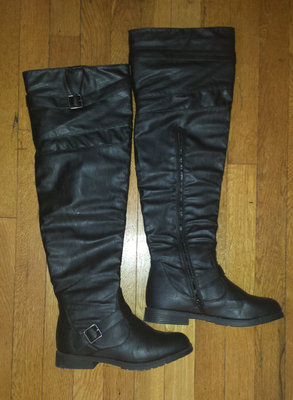 over the knee leather