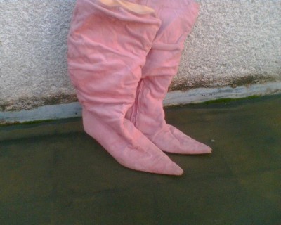 Pink boots