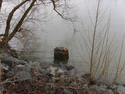 little boot-fire in the old &quot;Father Rhine&quot;