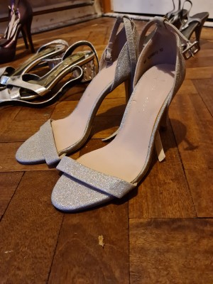Sparkly Silver New look heels